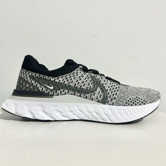 Nike React Infinity Run Flyknit 3 “Black Grey Fog” Men’s Size 11 Running Shoes - Picture 2 of 10